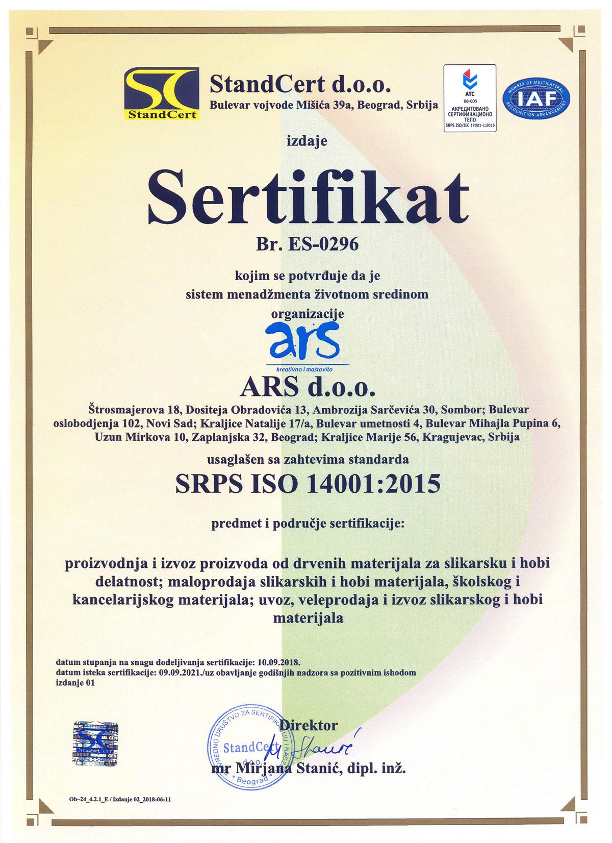 SRPS ISO 14001:2015 SRPS ISO 14001:2015